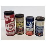 4 Assorted Rubber Tire Patch Kits