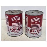 2 Top-Kik Motor Oil 1 Quart Composite Coin Banks