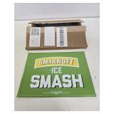 5 NIB Smirnoff Smash Embossed Metal Signs