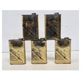 5 NOS Auto Polish 1 Pint Cans