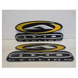 2 New AXO Cycling Embossed Metal Signs