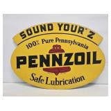 NOS 1959 Pennzoil "Sound Your Z"  Painted Sign