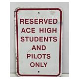 Reserved Parking Metal Street Sign