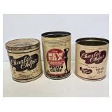 3 Potato Chip Advertising Tins