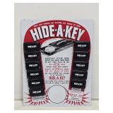 NOS Hide-A-Key Easel Back Metal Store Display