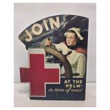 WW2 Red Cross Lithograph Recruitment Sign