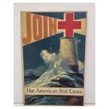 WW2 Red Cross Lithograph Recruitment Sign