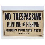 NOS Farmers Protective No Trespassing Sign