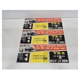 3 NOS VX-6 Battery Paper Advertisements
