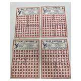 4 Early NOS Football Punch Board Games