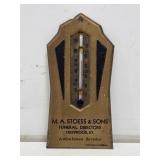 M.A Stoess & Sons Funeral Director Thermometer