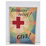 1929 Red Cross Lithograph Cardstock Sign