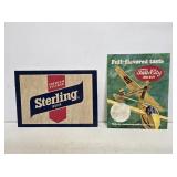 NOS Sterling Beer & Falls City Cardstock Signs