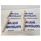 4 NOS Mobil Premium Gasoline Decals