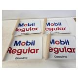4 NOS Mobil Regular Gasoline Decals