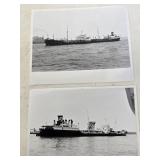 2 Texaco Tanker Ships B&W Photos