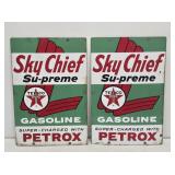1963 Texaco Sky Chief Porcelain Pump Plate Set