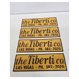 The Tiberti Fence Co. Embossed Metal Signs