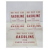 5 Early Cardstock Gasoline for Parts Cleaning Sign