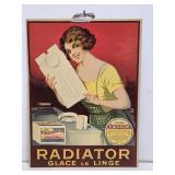 NOS Radiator Starching Powder Cardstock Sign