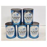 5 NOS Sears Motor Oil 1 Quart Composite Cans