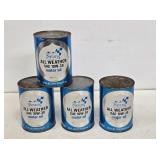 4 NOS Sears Motor Oil 1 Quart Composite Cans