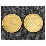 (2) 1962 Franklin Silver 1/2 Dollars