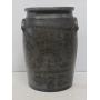 T.F Reppert Blue Decorated Stoneware Churn