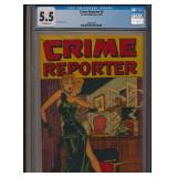 CRIME REPORTER #3 CGC 5.5 GOLDEN AGE COMIC BOOK