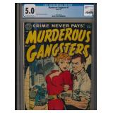 MURDEROUS GANGSTERS #1 CGC 5.0 GOLDEN AGE COMIC