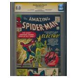 AMAZING SPIDER-MAN #9 CGC 8.0 KEY SIGNED STAN LEE