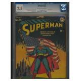 SUPERMAN #24 CGC 2.5 KEY GOLDEN AGE COMIC BOOK