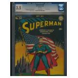 SUPERMAN #24 CGC 3.5 KEY GOLDEN AGE COMIC BOOK
