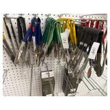 4 Blue Handled Tongs