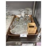 Assorted Glasses & Tray