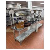 12' Stainless Steel Work Table w/ Over Shelf