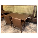 84' Wall Booth Seat w/ 60' Table & 2 Chairs
