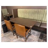 84' Wall Booth Seat w/ 60' Table & 2 Chairs