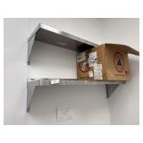 2x Regency Wall Mounted Stainless Shelves