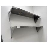 2x Regency Wall Mounted Stainless Shelves