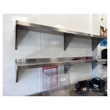 2x 5' Stainless Wall Shelves