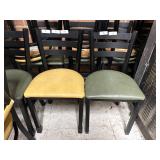 4x Padded Metal Frame Dining Chairs