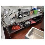 8' All Stainless Steel Work Table w/ Can Opener