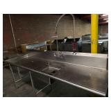 96' Stainless Steel Dirty Side Dish Table