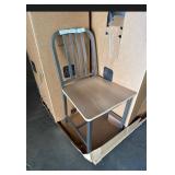 New! 2x Wood & Metal Dining Chairs