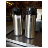 2X 2.2L Stainless Steel Lined Airpots w/Lever