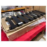 New! 2x 36' Wooden Hanging Glass Rack