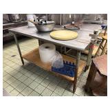 60' Stainless Steel Work Table w/ Can Opener