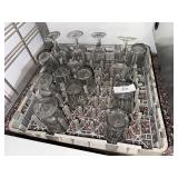 Assorted Bar Glasses & Dish Rack