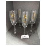 4 Champagne Glasses